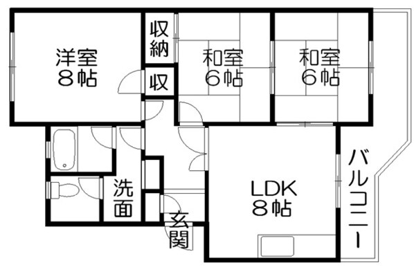 グランヴェールオオノの物件間取画像